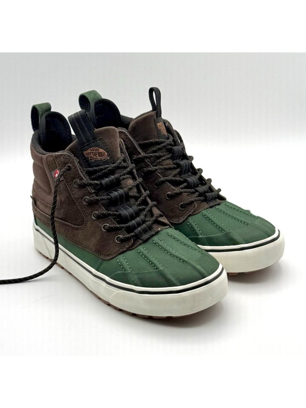 Vans Sk8-Hi Del Pato MTE Shoes Men's Sz 10 Sneaker Boots Brown/Green Waterproof